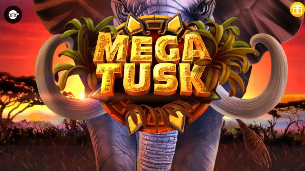 Pemandangan savana Afrika yang megah di slot Mega Tusk